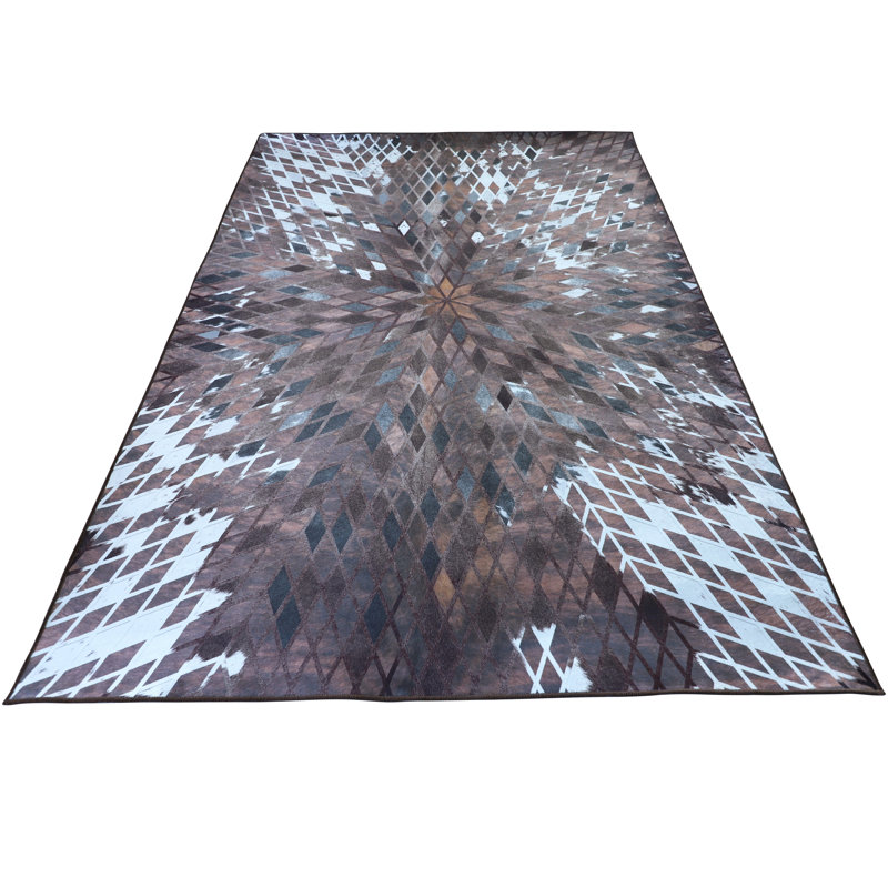 Supernova Eruption 4' x 6' Multicolor Faux Cowhide Area Rug