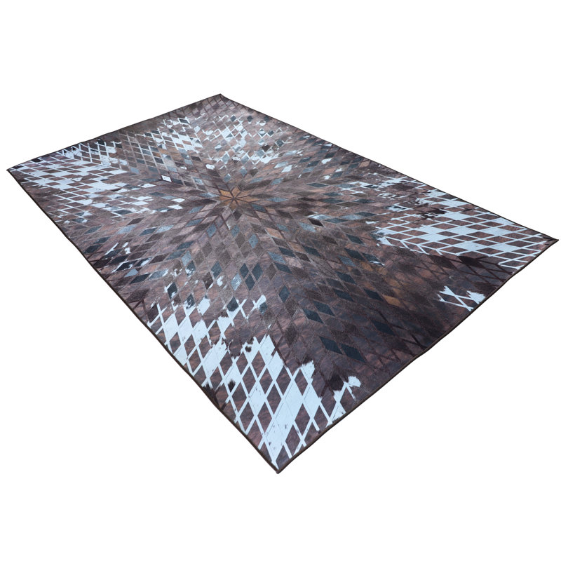Supernova Eruption 4' x 6' Multicolor Faux Cowhide Area Rug