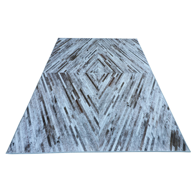 Supra Vortex Multicolor Faux Cowhide 5'x8' Area Rug