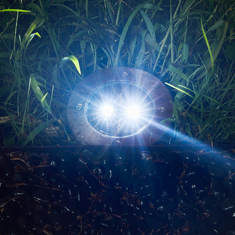 Set of 6 Solar Powered LED Pathway Lights with Dusk to Dawn Sensor
