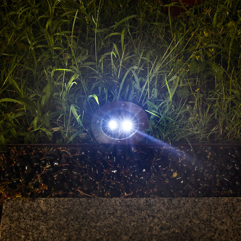 Set of 6 Solar Powered LED Pathway Lights with Dusk to Dawn Sensor