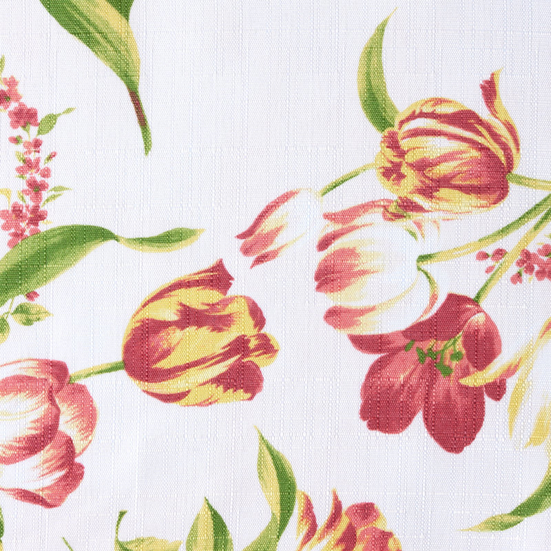 Red Linen-Blend Light-Filtering Rod Pocket Curtains, 38" x 96"