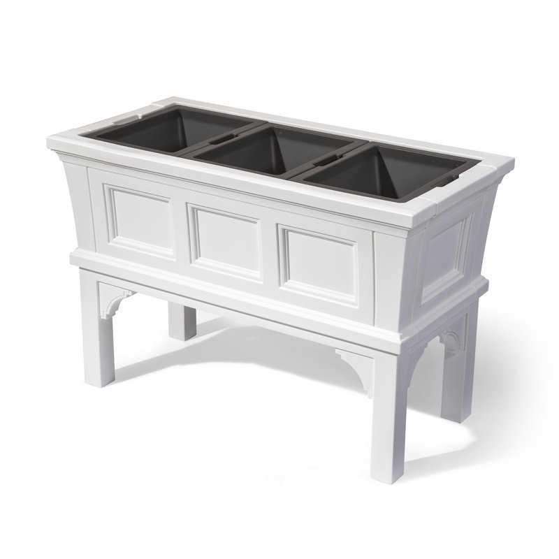Classic White Raised Garden Planter Box for Outdoor & Indoor, 24"x39"
