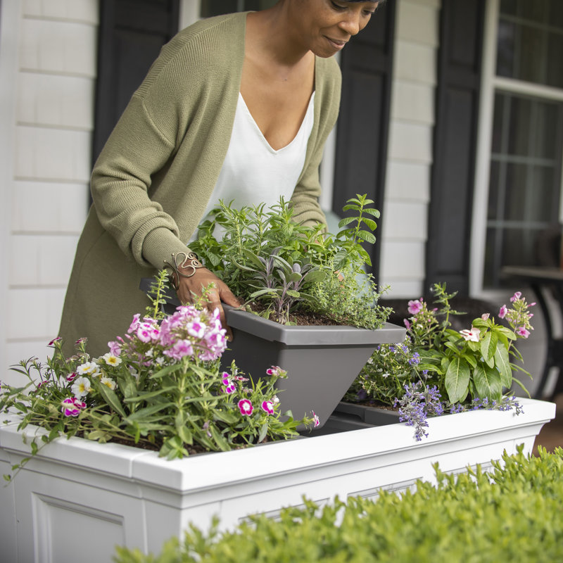 Classic White Raised Garden Planter Box for Outdoor & Indoor, 24"x39"
