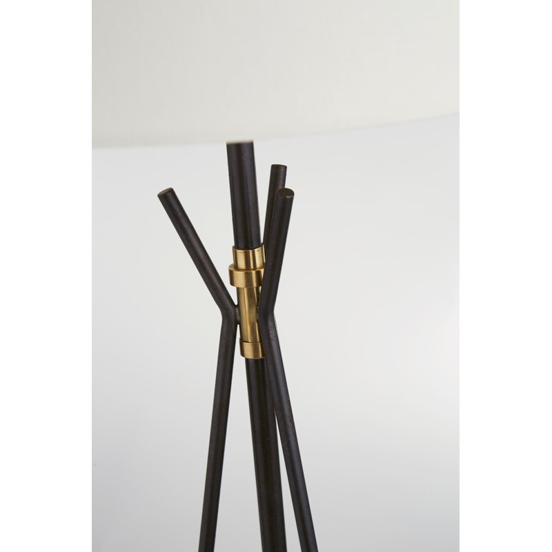 Tavares Aged Iron Adjustable Tripod Outdoor Floor Lamp