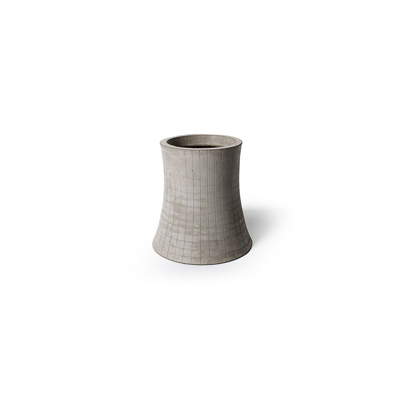 Medium Gray Concrete Nuclear Plant Inspired Planter