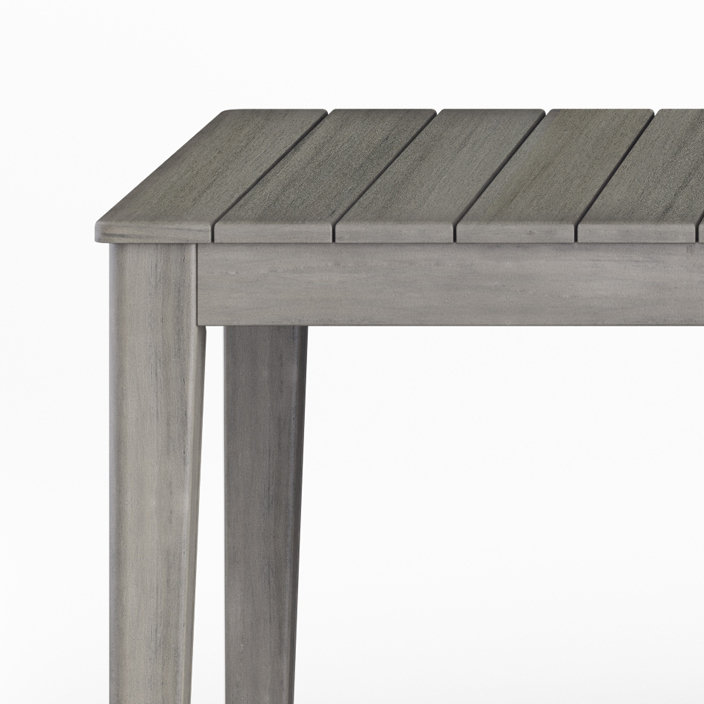 Carmel 83" Distressed Weathered Grey Solid Acacia Outdoor Dining Table