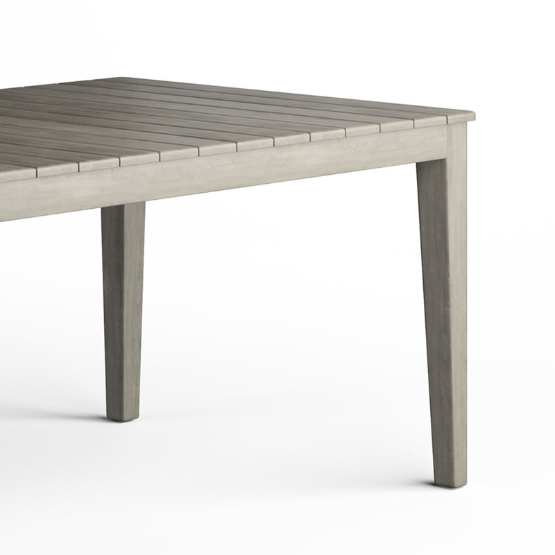 Carmel 83" Distressed Weathered Grey Solid Acacia Outdoor Dining Table