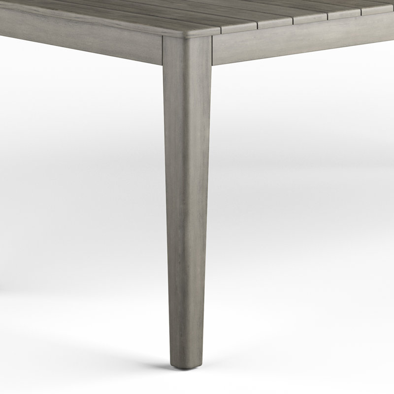 Carmel 83" Distressed Weathered Grey Solid Acacia Outdoor Dining Table
