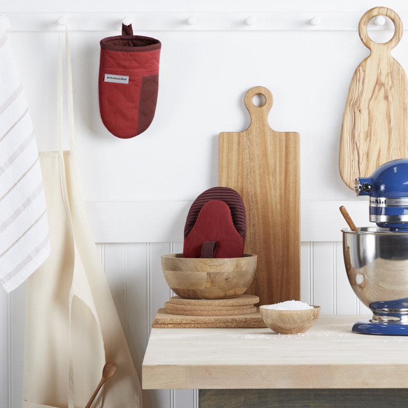 Passion Red/Bordeaux Silicone Mini Oven Mitt Set