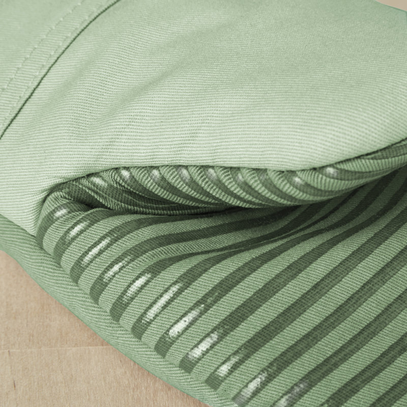 Pistachio and Graphite Green Silicone Oven Mitt Set