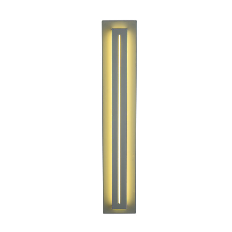 Modern Silver Aluminum LED Outdoor Wall Light