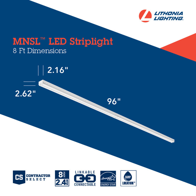 White 96'' LED Under Cabinet Strip Light
