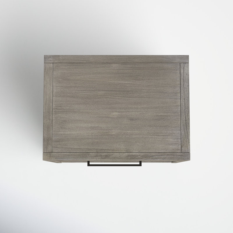 Ariella Light Gray Mahogany 1-Drawer Nightstand