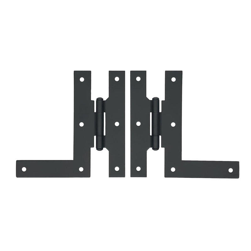 Matte Black 4" x 4.06" Steel Surface Mount HL Hinge