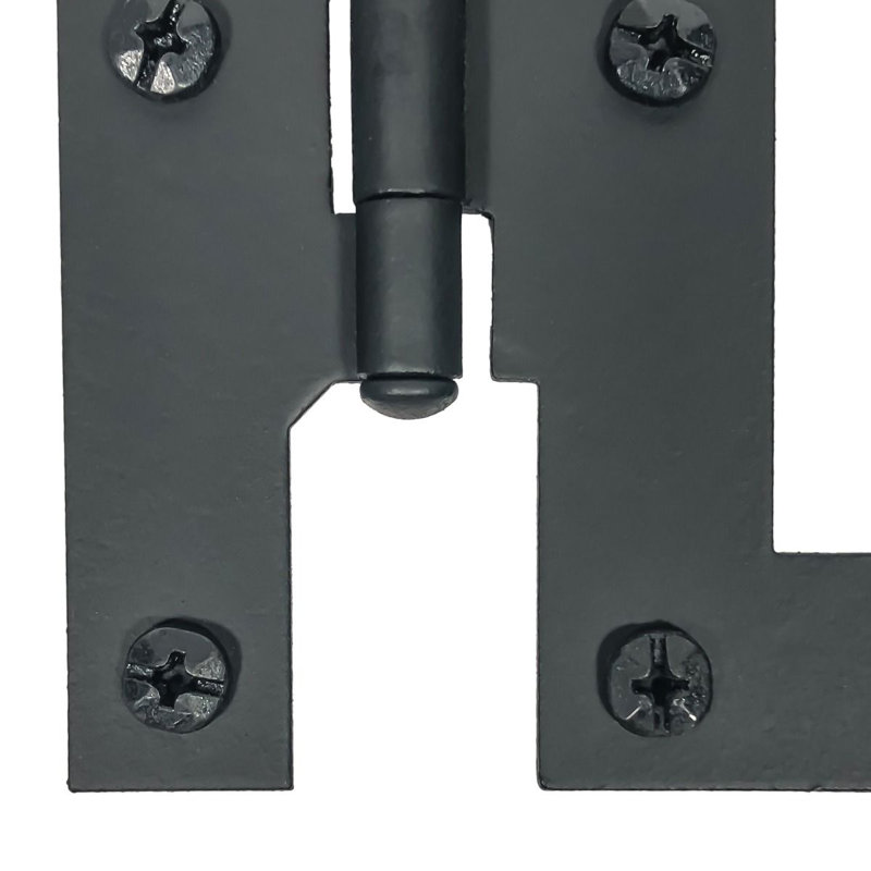 Matte Black 4" x 4.06" Steel Surface Mount HL Hinge