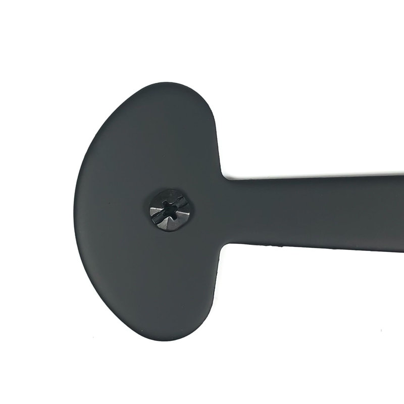 12" Matte Black Steel Decorative Bean Strap Hinge