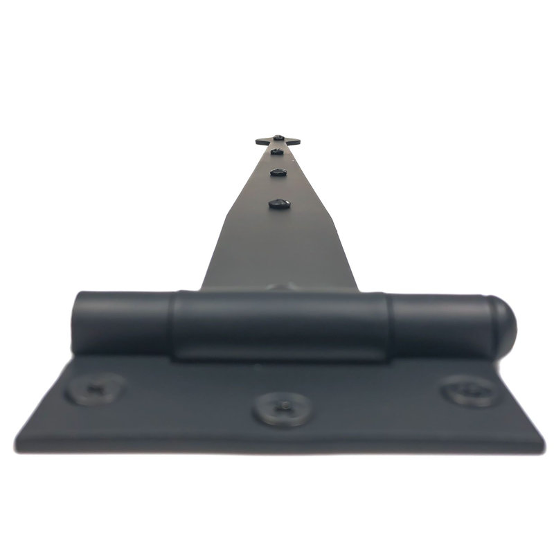 Black Iron Rustic Spear Strap Hinge, 17.75 inches