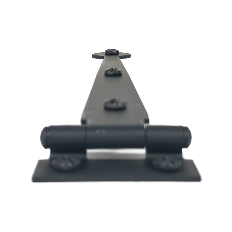 Black Iron 3/8" Offset Heart Style Strap Cabinet Hinge