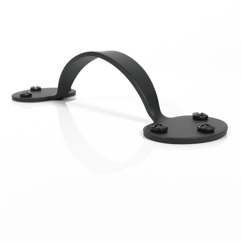 Smooth Black Iron Bean Tip Door Pull