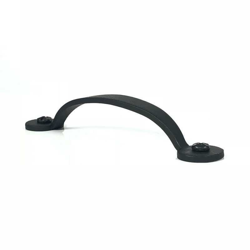 4.25" Black Iron Rustic Bar Pull with Mounting Hardware