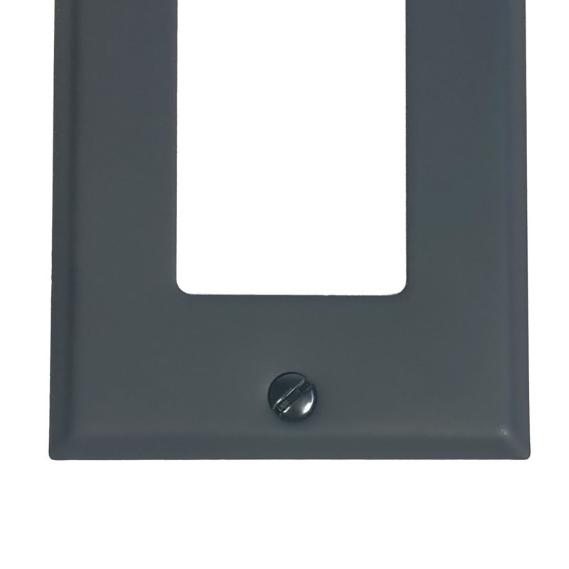 Black Matte Iron-Steel Single Gang Wall Plate
