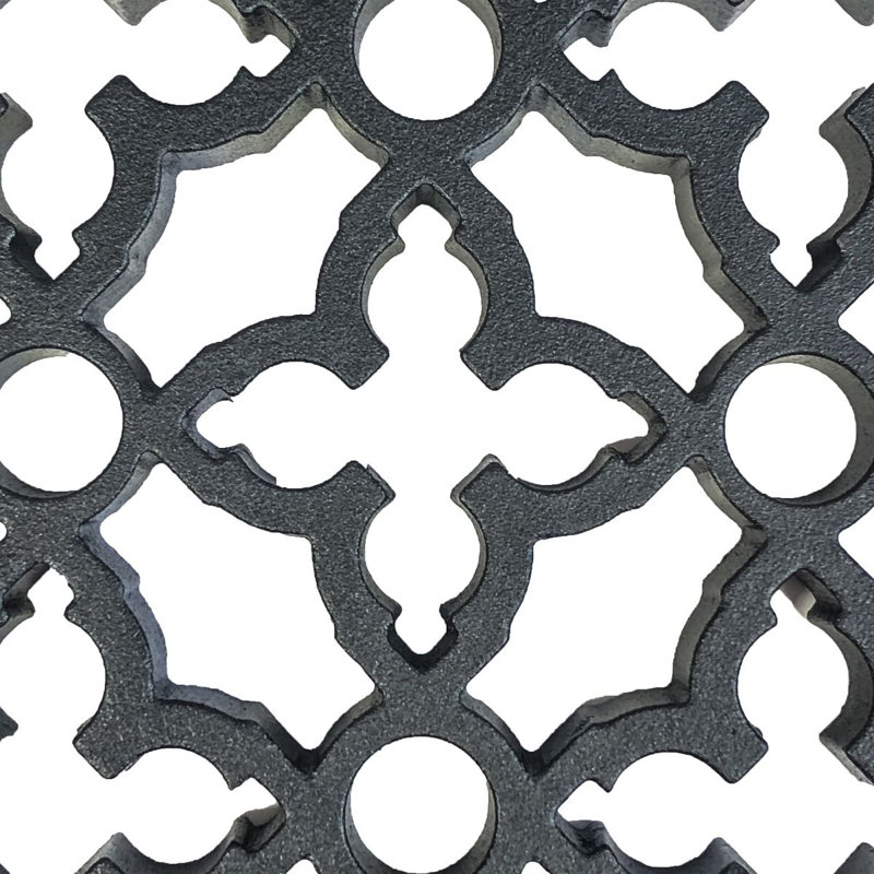 Black Cast Iron Rectangular Air Register with Louvers