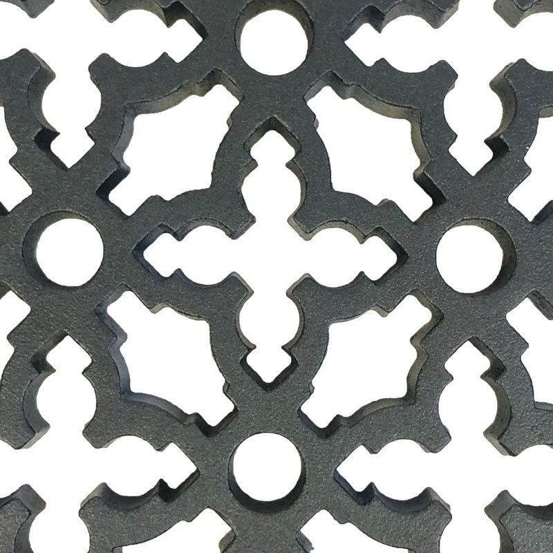 Black Cast Iron Decorative Grille for Wall Openings