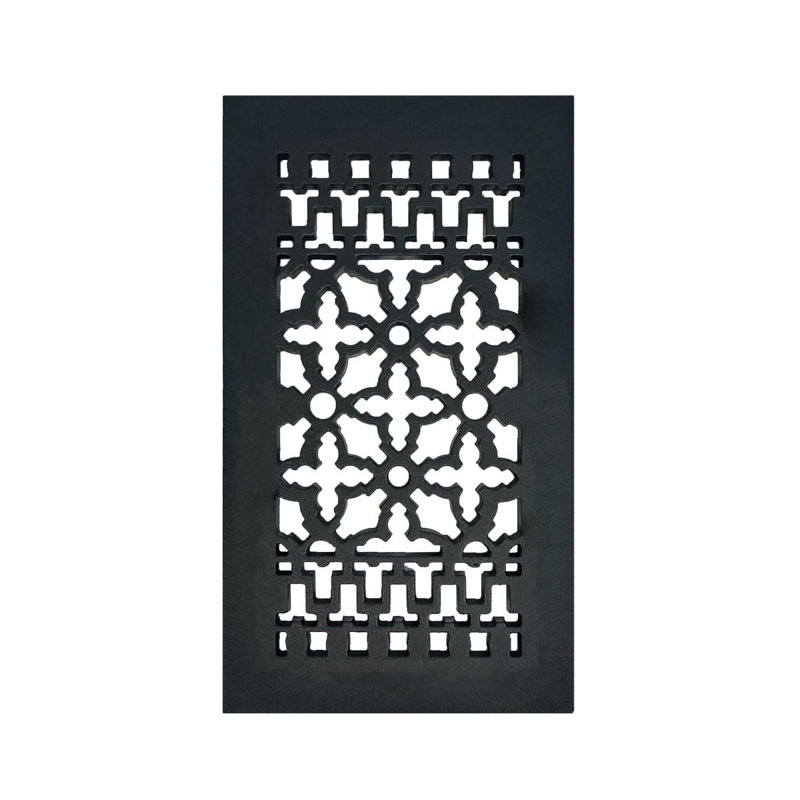 Black Matte Cast Iron Decorative Rectangular Grille