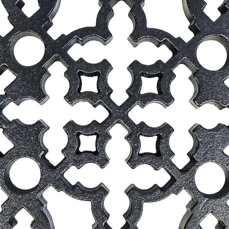 16'' x 8'' Matte Black Cast Iron Grille