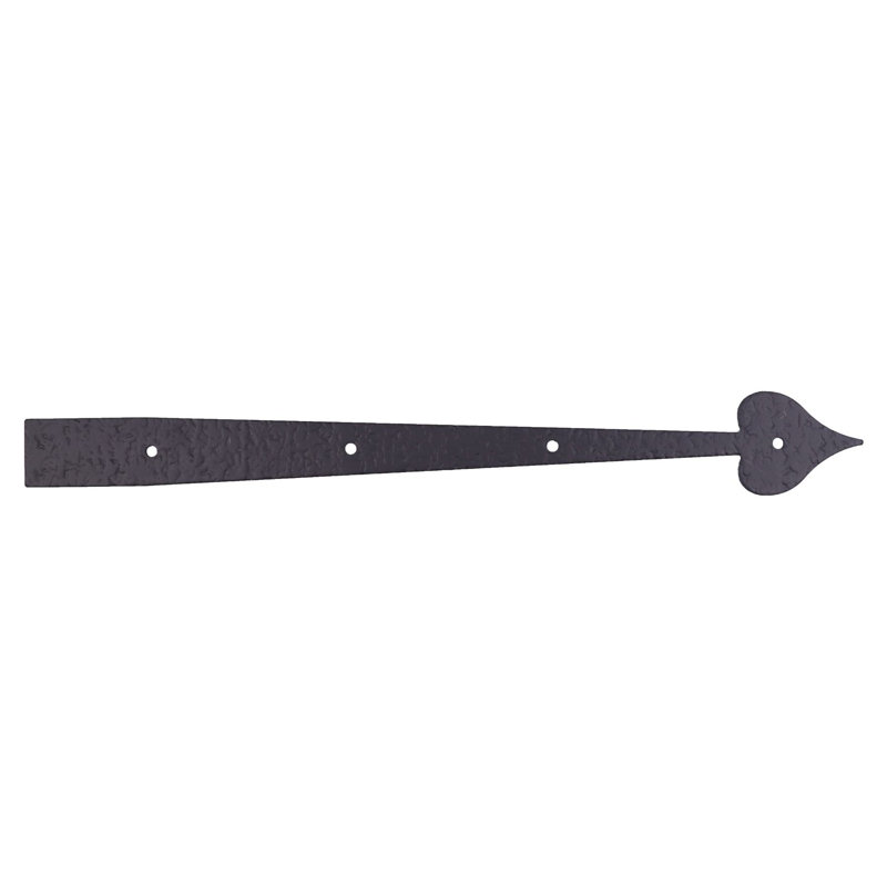 Black Iron Heart Dummy Strap for Gates and Doors