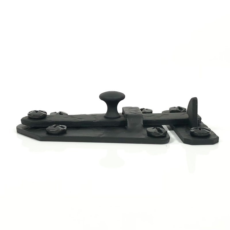 Matte Black Iron Rustic Cabinet Gate Latch