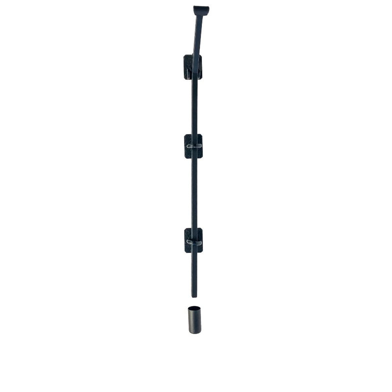 18" Matte Black Iron Gate Cane Bolt