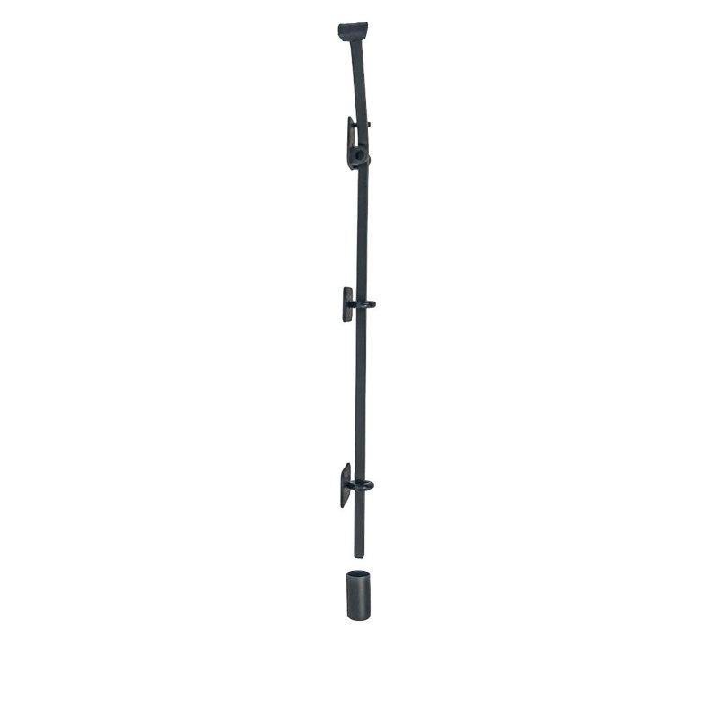18" Matte Black Iron Gate Cane Bolt