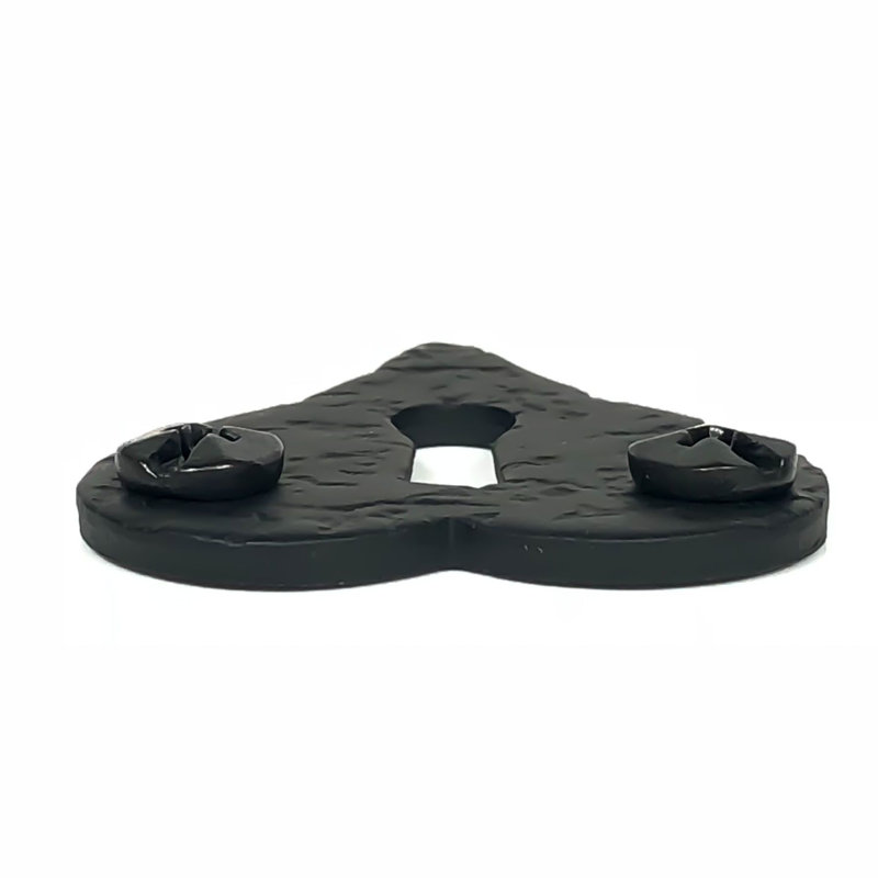 Matte Black Heart-Shaped Iron Skeleton Key Plate