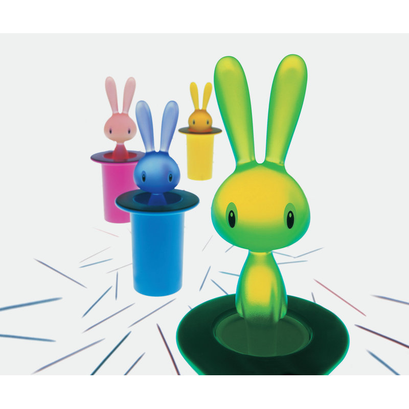 Green Magic Bunny Toothpick Holder with Hat Design