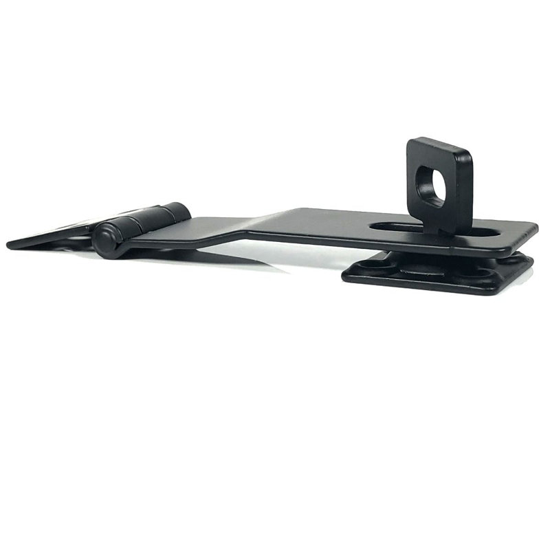 Matte Black Iron Safety Hasp with Swivel for Doors