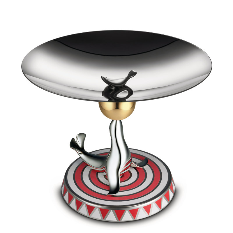 Marcel Wanders Limited Edition Stainless Steel and Gold Seal Cake Stand