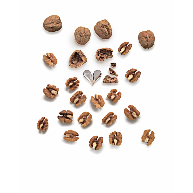 Polished Stainless Steel Heart-Shaped Nut Splitter