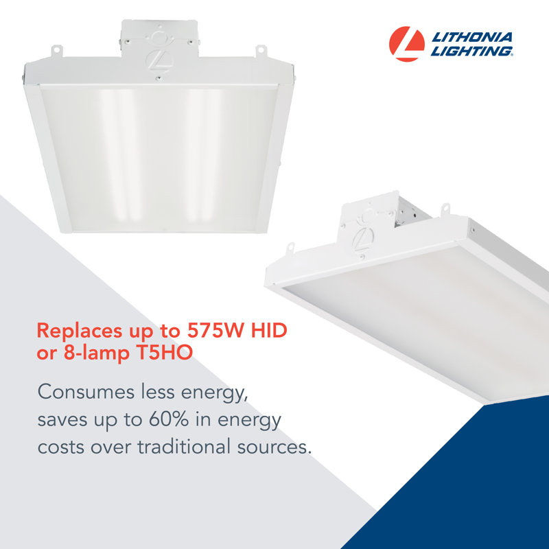 Sleek White 4000K Cool White Dimmable LED High Bay Light, 22"