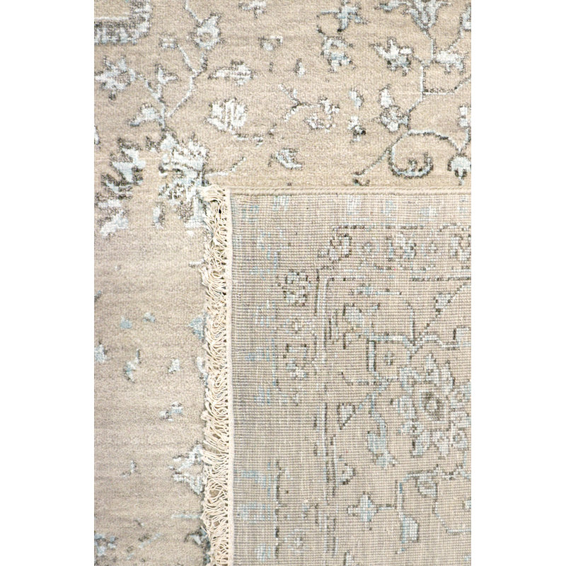 Elysian Blue Hand-Knotted Wool 9'8" x 8' Area Rug