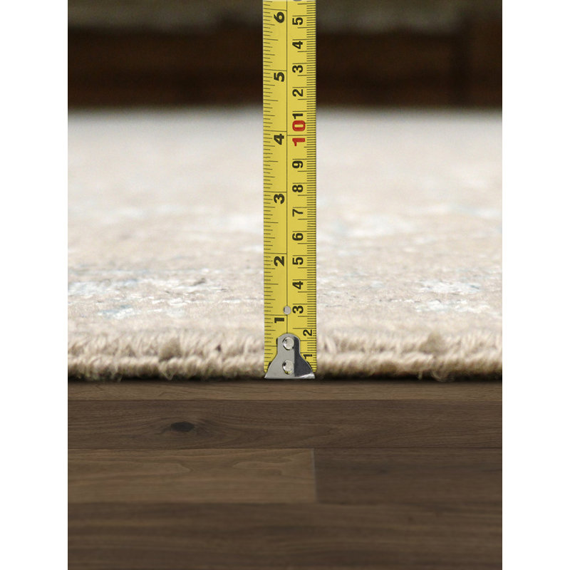 Elysian Blue Hand-Knotted Wool 9'8" x 8' Area Rug