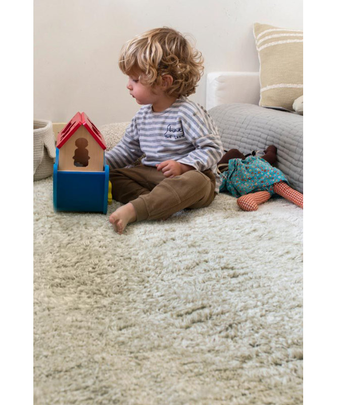 Gelato Green Reversible Washable Wool Rug 4' 7'' x 6' 7''
