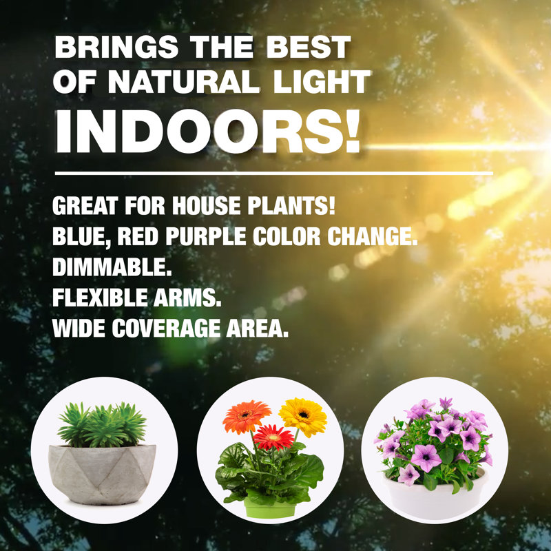 Multicolor 24-LED Adjustable Indoor Grow Lamp with Flexible Arms