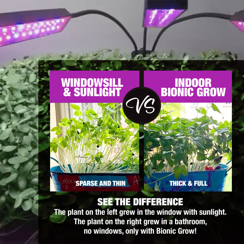 Multicolor 24-LED Adjustable Indoor Grow Lamp with Flexible Arms