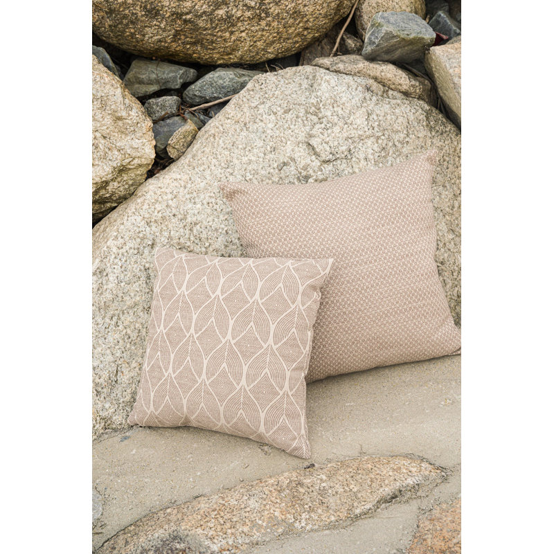 Mocha 24" Square Outdoor Pillow with Acrylic Cover