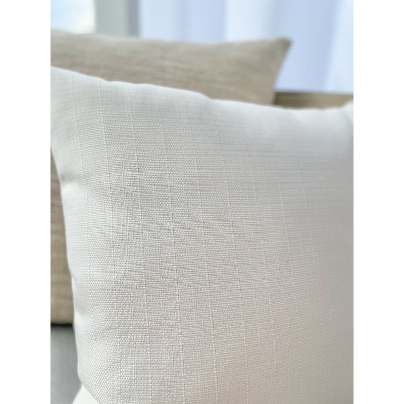 Anaya 24" x 24" White Dralon Outdoor Pillow