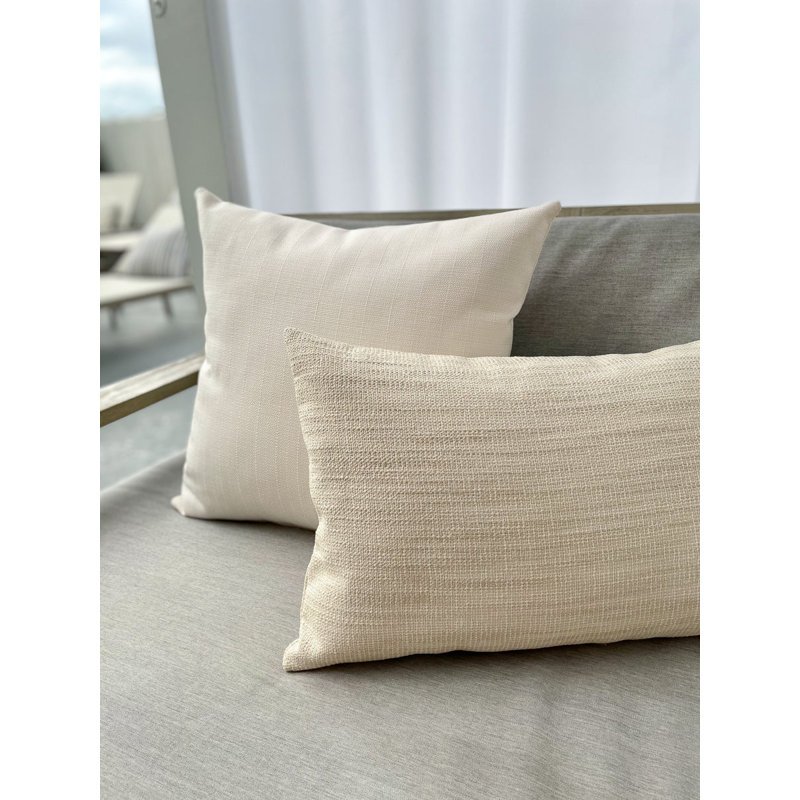 Anaya White Dralon Acrylic Indoor/Outdoor Pillow