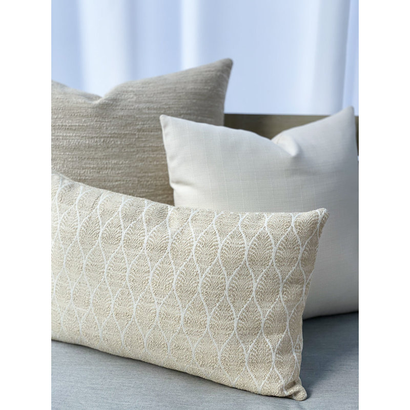 Anaya White Dralon Acrylic Indoor/Outdoor Pillow