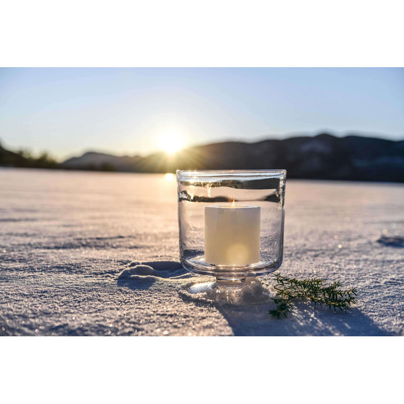 Medium Clear Glass Hurricane Candle Holder
